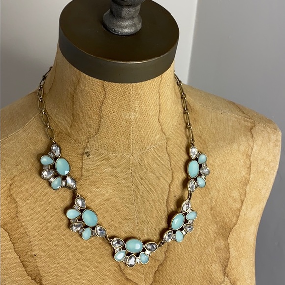 J.Crew Necklace Turquoise and Rhinestones - Picture 10 of 12